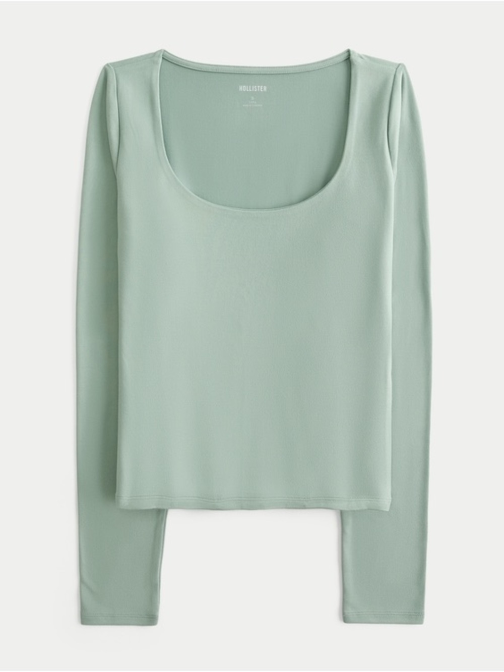 Hollister Soft Stretch Seamless Fabric Scoop Top in Eucalyptus Green